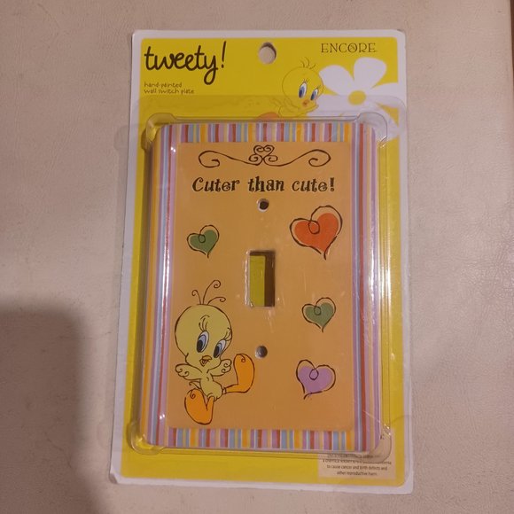 2007 Tweety Looney Tunes Encore Ceramic Wall Switch Cover NEW - Picture 1 of 4